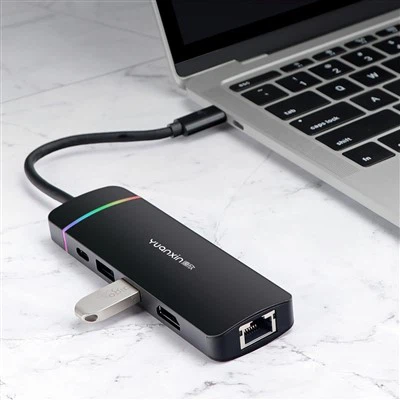 محول USB C 6 في 1 متعدد المنافذ