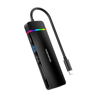 محول USB C 6 في 1 متعدد المنافذ